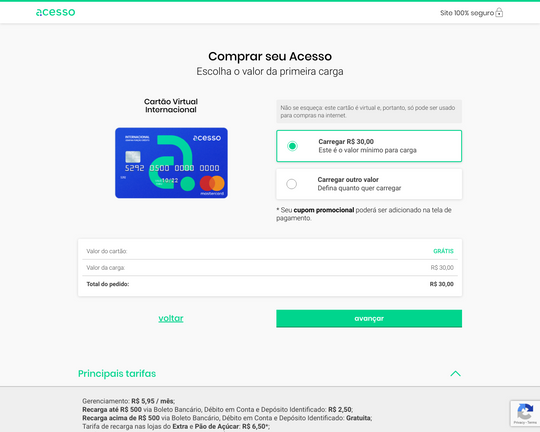 Acesso - Cartão Pré-Pago