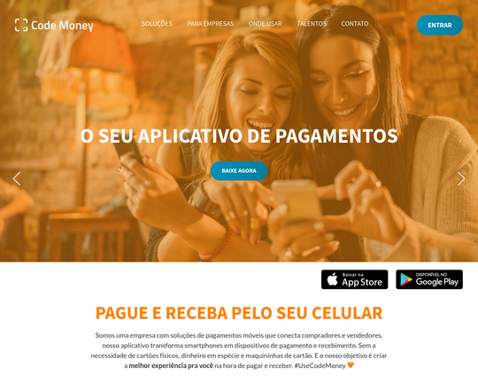 Pare de se preocupar com maquinas de cartões I Code Money Logo