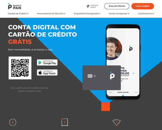 Banco PAN - Conta Digital com Cartão de Crédito