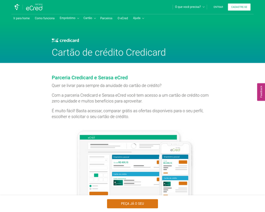 Cartão Credicard - Serasa eCred