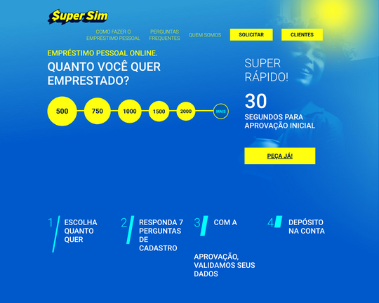 Empréstimo pessoal online SuperSim